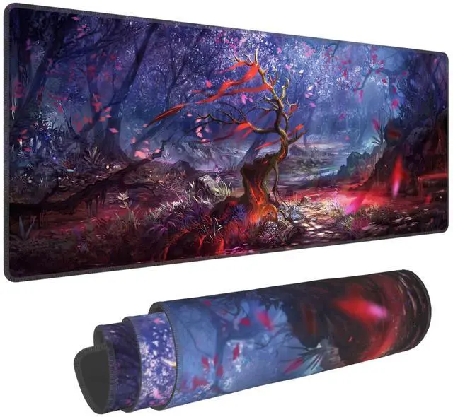 Main image of Gaming Mouse Pad,Large Extended Desk Mat,Desk Matt for Desktop Professional Mousepad with Non-Slip Base and Stitched Edges,31.5 x 12in