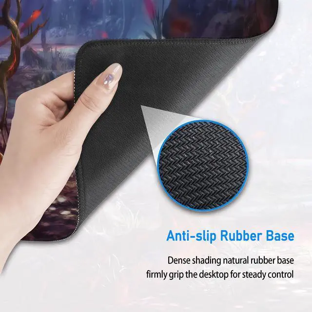Alt view image 3 of 7 - Gaming Mouse Pad,Large Extended Desk Mat,Desk Matt for Desktop Professional Mousepad with Non-Slip Base and Stitched Edges,31.5 x 12in