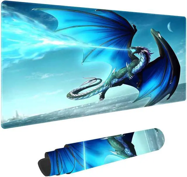 Main image of Blue Dragon Customized Large Extended Gaming Mouse Pad with Stitched Edges and Non-Slip Rubber Base,Suitable for Office and Home Use,31.5x15.7 Inches