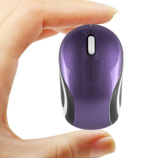 Main image of Wireless Cute Mini Computer Mouse - Small Size, Portable, Compact Travel USB Optical Mice, 3 Buttons, 1000 DPI, Cordless for Laptop PC Computer Notebook MacBook, Kids & Girl Gift (Purple)
