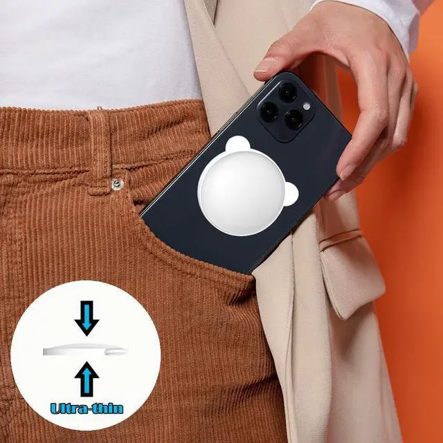 Alt view image 3 of 7 - 2 Sets Magnetic Selfie Mirror for Back Camera, Compatible with Magsafe Case & All Phones, Convex Cell Phone Mirror for Selfie & Vlogging & Streaming, See How You Look in The Back Camera