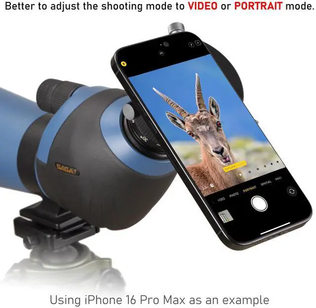 Alt view image 5 of 7 - for Magsafe Digiscoping Adapter,Fits Telescope or Spotting Scope 2.5" Eyepiece Max,Magnetic Attachment for iPhone 12/13/14/15/16/17 Pro Max Magnetic Case