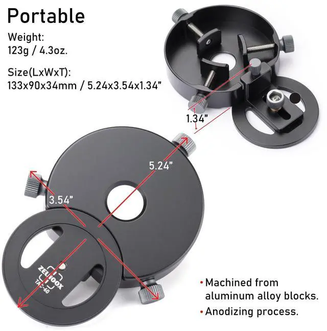 Alt view image 6 of 7 - for Magsafe Digiscoping Adapter,Fits Telescope or Spotting Scope 2.5" Eyepiece Max,Magnetic Attachment for iPhone 12/13/14/15/16/17 Pro Max Magnetic Case
