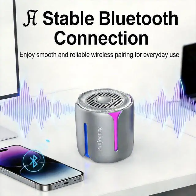 Alt view image 7 of 7 - Interactive Spinning Bluetooth Speaker with RGB Light Metal Fingertip Gyro Desk Gadget, Portable LED Night Light Speaker, USB-C Rechargeable Mini Wireless Speaker for Phone, Gaming Room & Office