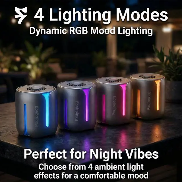 Alt view image 6 of 7 - Interactive Spinning Bluetooth Speaker with RGB Light Metal Fingertip Gyro Desk Gadget, Portable LED Night Light Speaker, USB-C Rechargeable Mini Wireless Speaker for Phone, Gaming Room & Office