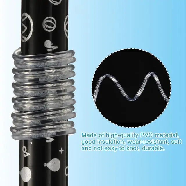 Alt view image 3 of 7 - 32.8Ft 24/2 PVC Covered Copper Wire, 300V Soft Speaker Wire Insulated Heat Resistant Electronical Flexible Cable for LED Light Strip Audio Speaker Sound System, Clear, UL Listed