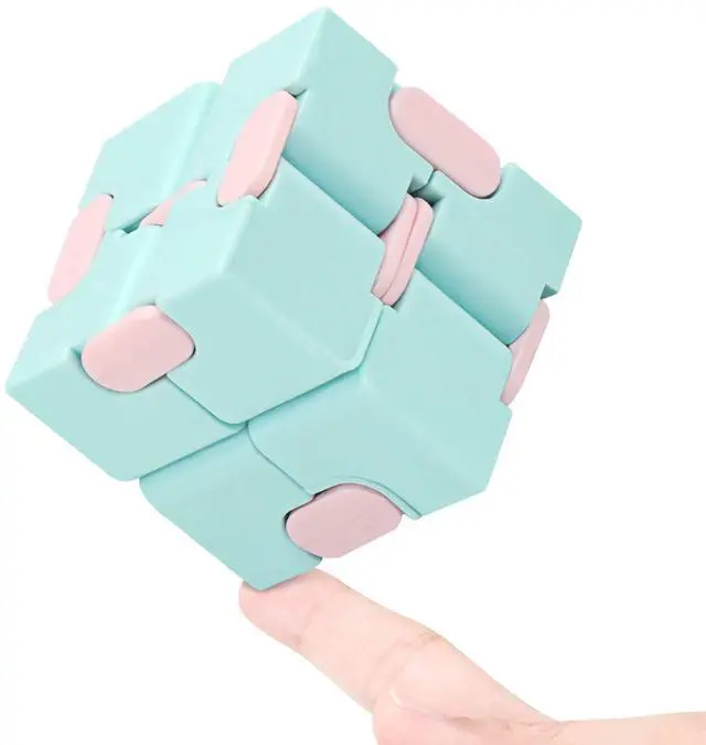 Main image of Infinity Cube Fidget Toy Stress Relieving Fidgeting Game for Kids and Adults,Cute Mini Unique Gadget for Anxiety Relief and Kill Time (Macaron Blue)