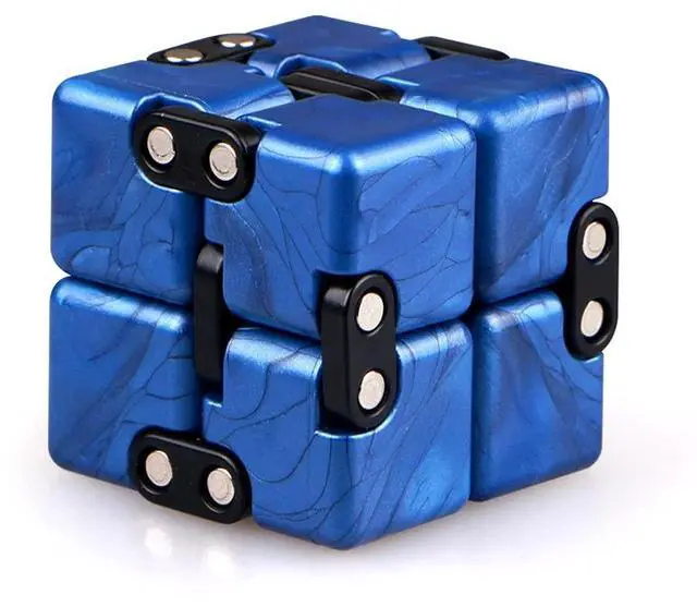 Main image of Magic Crazy Cube Stress & Anxiety Relief Toy Killing Time Fidget Toy for Kids Adults ADD ADHD (Blue)