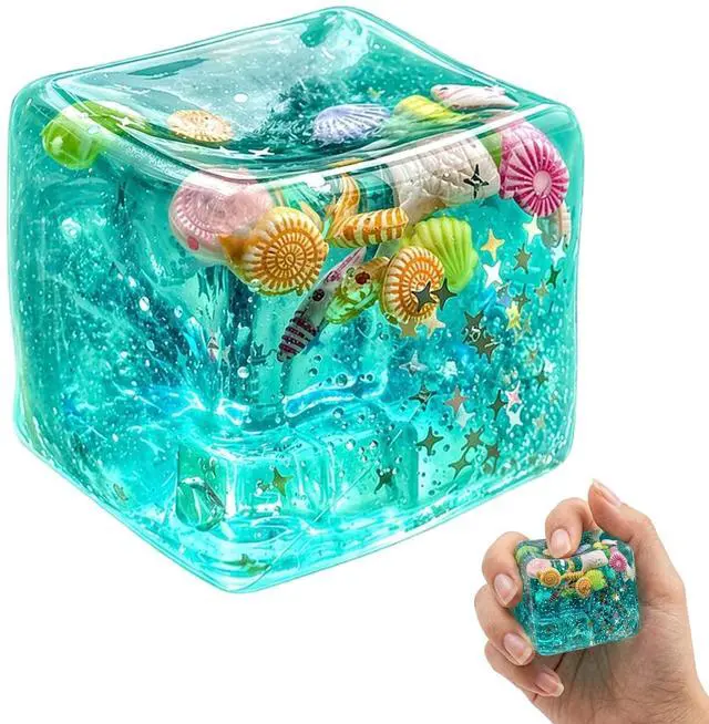 Main image of Fidget Ice Cube, Fidget Toys, 1.96 Inch Stress Relief and Focus Enhancement Tool, Cube Sensory Toy for Office Workers, Portable Sensory Fidget Cube