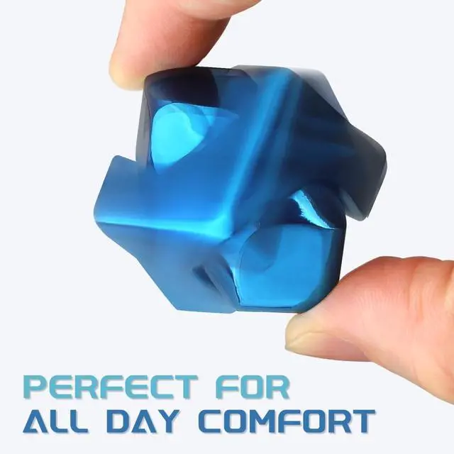 Alt view image 2 of 7 - Infinity Cube Fidget Spinner Toy for Kid Adult, Metal Fidget Block Sensory Focus Toy for Boy Girl 3-12, Finger Gyro Stress Relief Easter Stuff EDC Desktop (Blue)