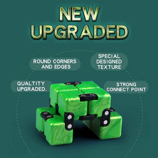 Alt view image 2 of 6 - QIYI Little Golden Elephant Upgraded Infinity Cube Fidget Toy,Cool Mini Gadget Best for Stress and Anxiety Relief and Kill Time, Special Designed Texture Artistic and Fashion (Gold)