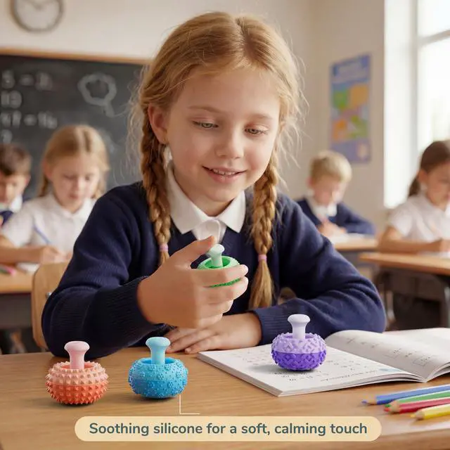Alt view image 4 of 7 - Silicone Thumb Rocker Fidget Toys for Kids ,4PCS Stress Relief Sensory Toys for Autism ADHD Anxiety,Fun Textures Gadgets,Office Desk Toy,Stocking Stuffers for Men Women Teen Gifts