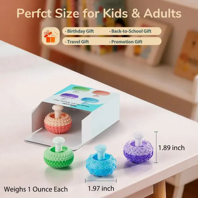 Alt view image 7 of 7 - Silicone Thumb Rocker Fidget Toys for Kids ,4PCS Stress Relief Sensory Toys for Autism ADHD Anxiety,Fun Textures Gadgets,Office Desk Toy,Stocking Stuffers for Men Women Teen Gifts
