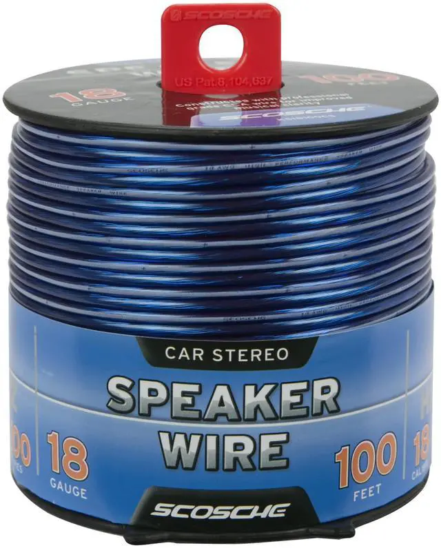 Main image of KS18100CS 18 Gauge CCA Car Stereo Speaker Wire - 18 AWG Audio Cable for Automotive Sound Systems - Copper Clad Aluminium 100 Foot Spool