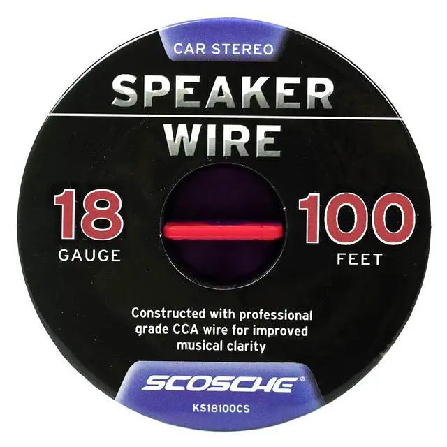 Alt view image 2 of 5 - KS18100CS 18 Gauge CCA Car Stereo Speaker Wire - 18 AWG Audio Cable for Automotive Sound Systems - Copper Clad Aluminium 100 Foot Spool