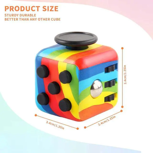 Alt view image 2 of 7 - Fidget Cube for Adults, 4-Pack Cube Fidget Anxiety Relief, Silent & Audible Fidget Cube for Anxiety Relief, Handheld Sensory Toy for ADD/ADHD/OCD, Focus & Relaxation