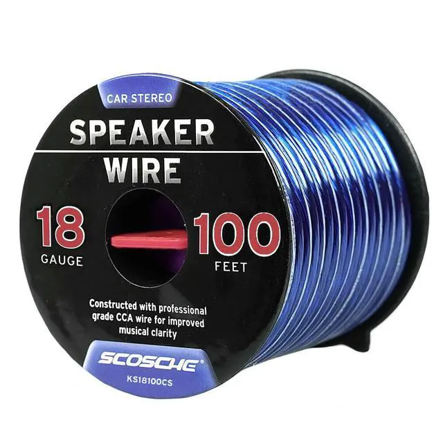 Alt view image 3 of 5 - KS18100CS 18 Gauge CCA Car Stereo Speaker Wire - 18 AWG Audio Cable for Automotive Sound Systems - Copper Clad Aluminium 100 Foot Spool