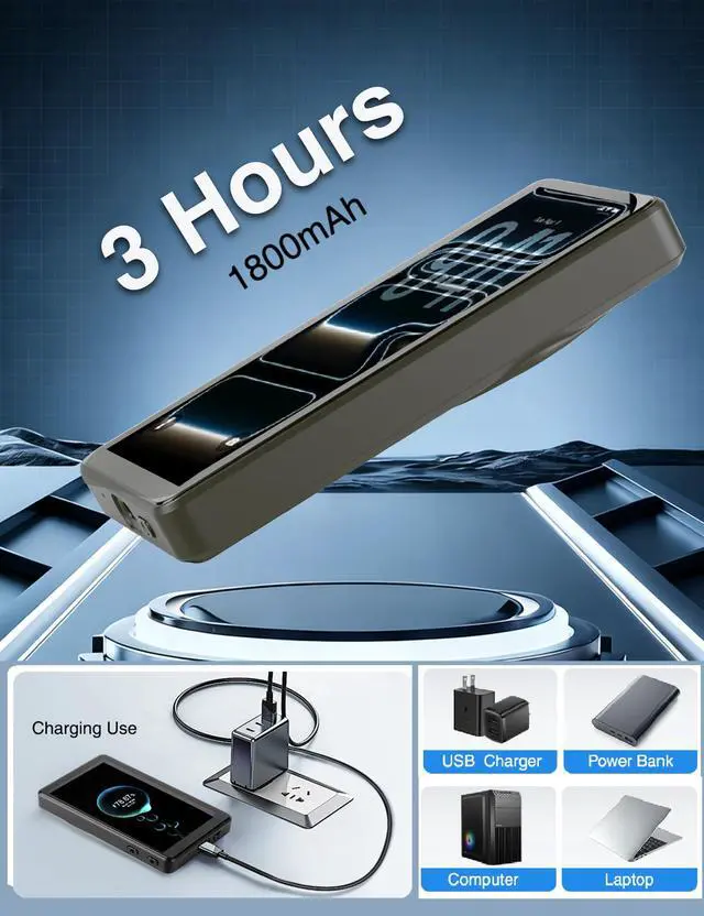 Alt view image 6 of 7 - Selfie Monitor Screen for iPhone & Android Magnetic Phone Rear Camera 4K HD Display for Photos & Record Videos, Vlog, Live Stream, TikTok, Content Creator