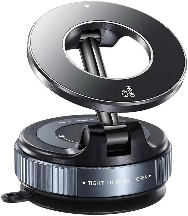 Main image of 2026 Upgraded Vacuum Magnetic Car Phone Holder with 3 Rings 360° Ultra Suction Cup Phone Mount for MagSafe Cell Phone Holders for Your Car/Gym/Mirror Mount for iPhone & Android