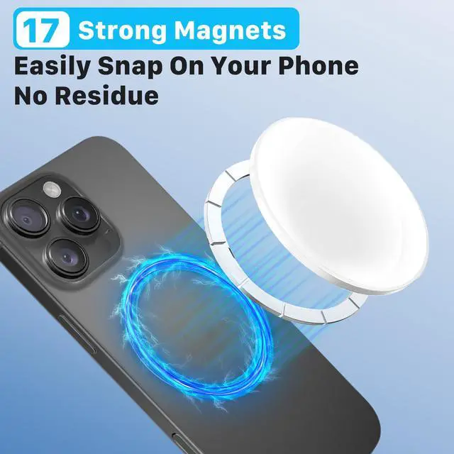 Alt view image 3 of 7 - Magnetic Selfie Mirror for iPhone, Convex Wide-Angle Mirror for Back Camera Perfect for Vlogging Selfies