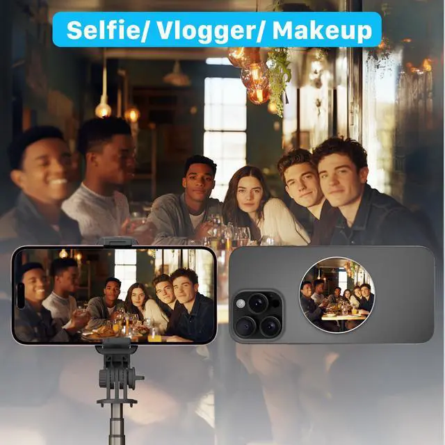 Alt view image 6 of 7 - Magnetic Selfie Mirror for iPhone, Convex Wide-Angle Mirror for Back Camera Perfect for Vlogging Selfies