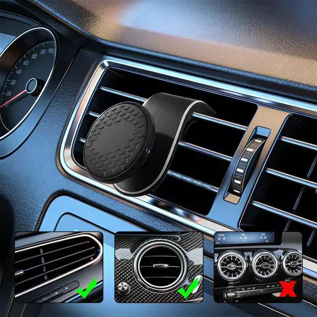 Alt view image 6 of 7 - Magnetic Phone Holder, Strong Magnetic Phone Mount for Car, 360 Adjustable Magnetic Car Phone Holder Mount, Universal Car Vent Cellphone Holder Fit for All Smartphones (Black)
