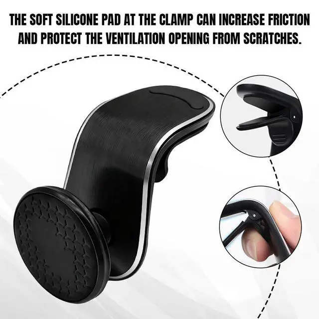 Alt view image 7 of 7 - Magnetic Phone Holder, Strong Magnetic Phone Mount for Car, 360 Adjustable Magnetic Car Phone Holder Mount, Universal Car Vent Cellphone Holder Fit for All Smartphones (Black)