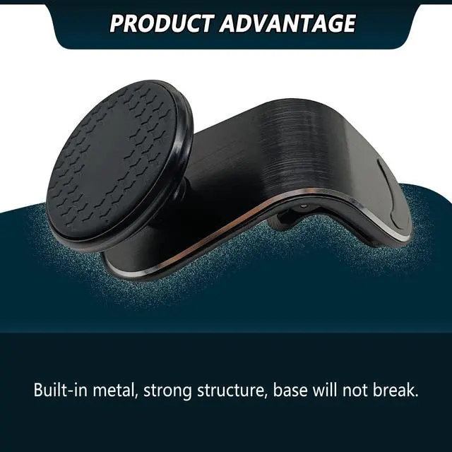 Alt view image 3 of 7 - Strong Magnetic Phone Mount for Car, Universal Car Vent Phone Holder, 360° Rotation Adjustable Magnetic Smartphone Holder, Fit for All Smartphones - Black