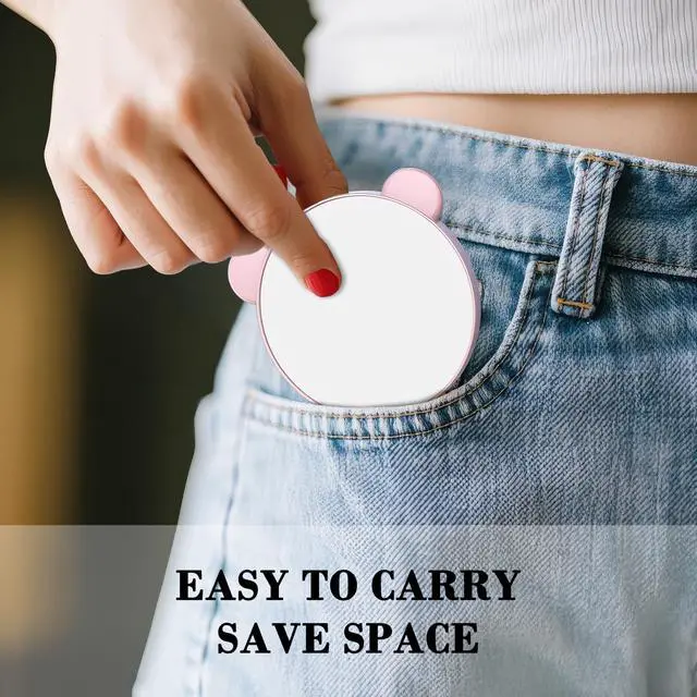 Alt view image 4 of 7 - Magnetic Selfie Mirror for Back Camera - Convex Phone Mirror Compatible with MagSafe, iPhone 16/15/14/13/12 Pro Max Plus & All Phones, Ideal for Selfies, Vlogging, Streaming - Pink