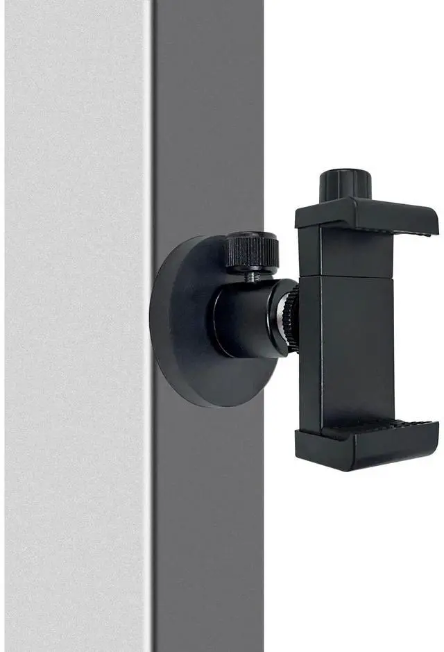 Main image of Gym Magnetic Phone Mount Holder, Heavy Duty Magnet Base Cell Phone Clamp, Attracts to Ferrous Metal Surface, Designed for Gym, Motorcycles Tank, Tractor, Toolbox, Mechanics, Truck, Forklift