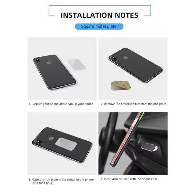 Alt view image 5 of 6 - Phone Holder Rectangle Car Mount Stand Magnetic Phone Holder,Car Mount Stand Suitable for All Types of Smartphones, Tablets, and GPS Devices, up to 14 Inches