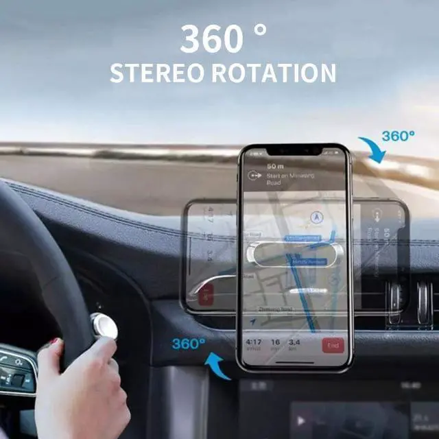 Alt view image 4 of 6 - Phone Holder Rectangle Car Mount Stand Magnetic Phone Holder,Car Mount Stand Suitable for All Types of Smartphones, Tablets, and GPS Devices, up to 14 Inches
