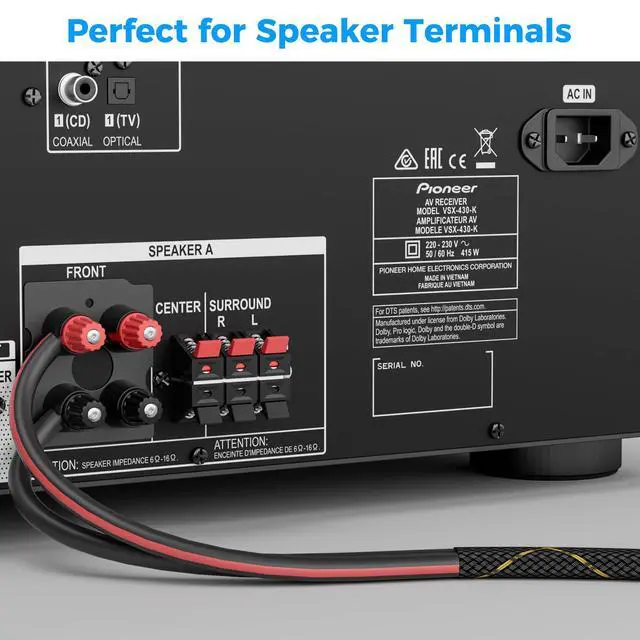 Alt view image 6 of 7 - 14/2 Speaker Wire 25 Feet, 14AWG Gauge Speaker Cable, Direct Burial, Durable Nylon Braided, in Wall, 2 Conductors, OFC Oxygen-Free Copper, for Car Audio Stereos, Home Theater, Surround Sound, Radio