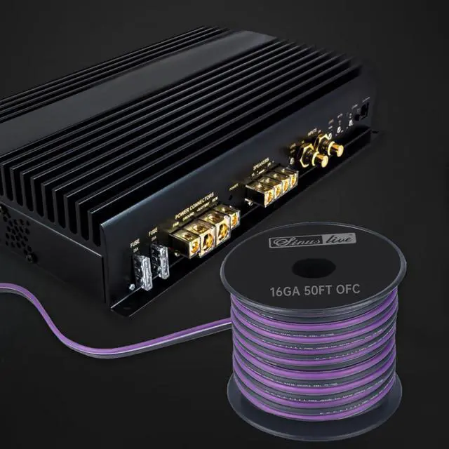 Alt view image 5 of 6 - 16AWG OFC(Oxygen Free Copper) Speaker Wire Great use for Home Theater Speakers and Car Speakers, Purple and Black (50FT OFC)