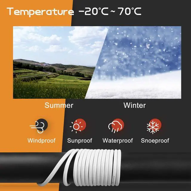 Alt view image 3 of 7 - 18/2 AWG 100FT Electrical Wire 18 Gauge 100 Feet 2 Conductor Speaker Wire CL2 Rated Speaker Cable Wire White Jacket Outdoor Direct Burial in Ground in Wall Extension Cord Cable Red Black