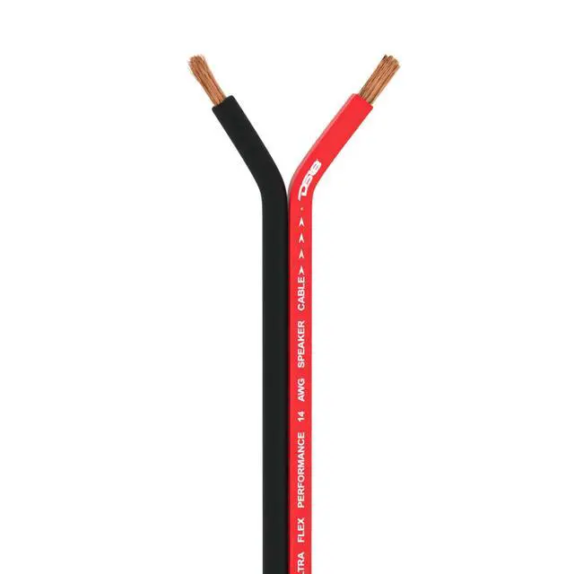 Alt view image 5 of 5 - SW-14GA-100RB 14-GA Ultra Flex Speaker Wire Red and Black 100FT - Speaker Cable for Audio Applications