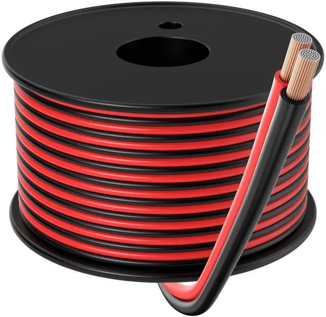 Main image of 14 Gauge AWG Speaker Wire Cable 100ft red-Black for Car, Home, HiFi, RV or Home Theater CCA