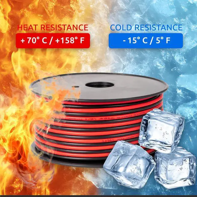 Alt view image 3 of 6 - 14 Gauge AWG Speaker Wire Cable 100ft red-Black for Car, Home, HiFi, RV or Home Theater CCA