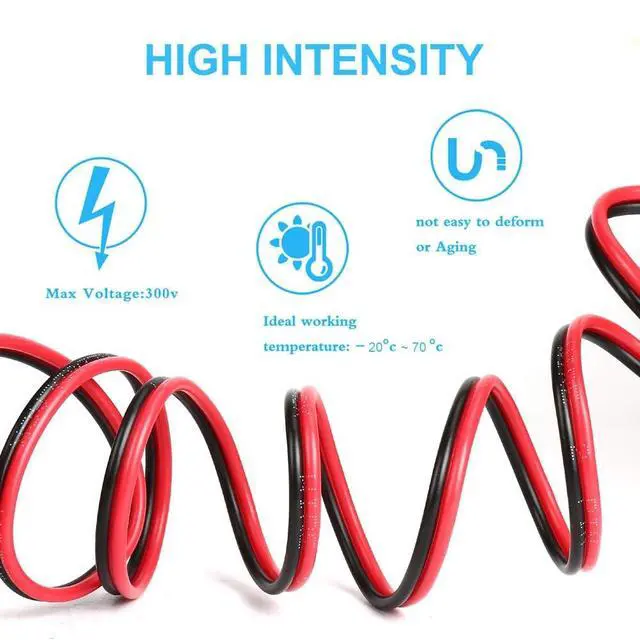 Alt view image 6 of 7 - 100FT 18 AWG Gauge 2 Conductor Stranded Red Black Car Home Stereo Speaker Audio Cable Electrical Hookup Wire - 99.95% Oxygen Free Copper Wires