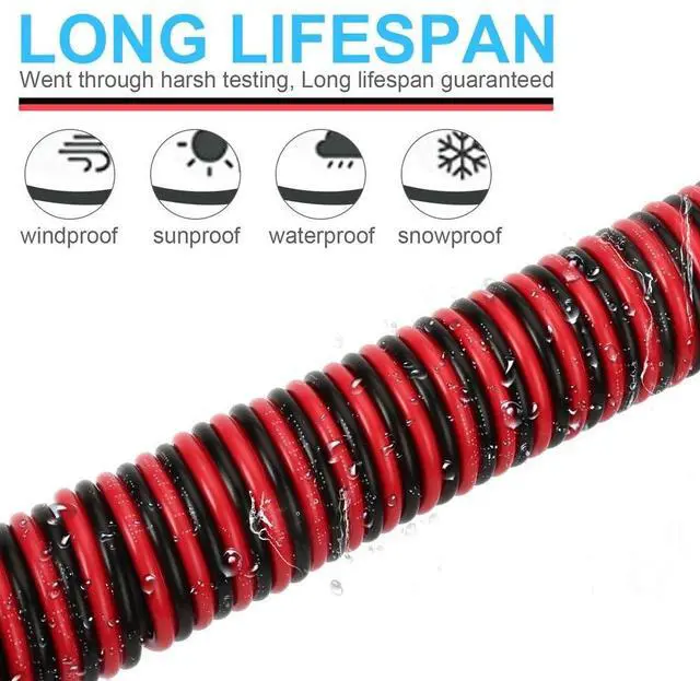 Alt view image 5 of 7 - 100FT 18 AWG Gauge 2 Conductor Stranded Red Black Car Home Stereo Speaker Audio Cable Electrical Hookup Wire - 99.95% Oxygen Free Copper Wires