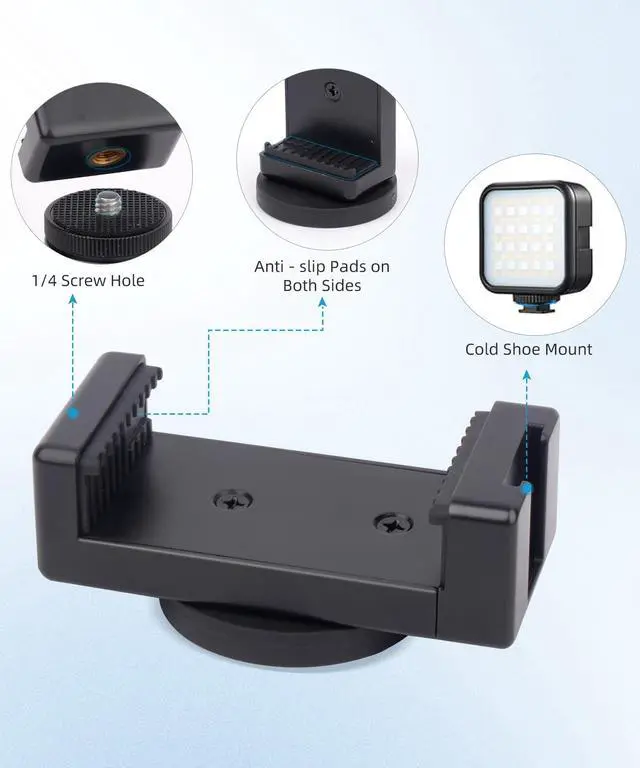 Alt view image 5 of 7 - Magnetic Motorcycle Phone Mount - Strong Magnetic Phone Holder with 1/4" Screw & Cold Shoe for Harley, ATV, Golf Cart, Gym Equipment (Fits 4.7"-6.8" Phones) SJ023