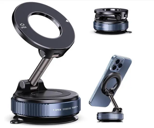 Main image of 2026 Upgraded Vacuum Magnetic Car Phone Holder 360° Reinforced 96LBS Ultra Suction Cup Phone Mount for MagSafe Cell Phone Holders for Your Car/Gym/Mirror Mount for iPhone & Android