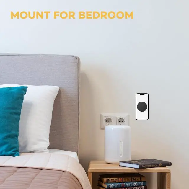 Alt view image 6 of 7 - Wall Mount for Magsafe Magnetic Phone Mount, Compatible with iPhone 16/15/14/13, Rubidium Magnet for Stable Attraction, Easy One-Handed Use, Multipurpose Use