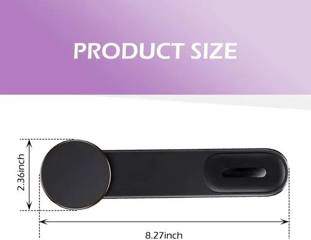Alt view image 2 of 7 - Mobile Phone Holder, Adsorption Type Flexible Bending Navigation Bracket, Horizontal and Vertical Placement One-Handed Portable Holder, for Most Mobile Phones (Black)