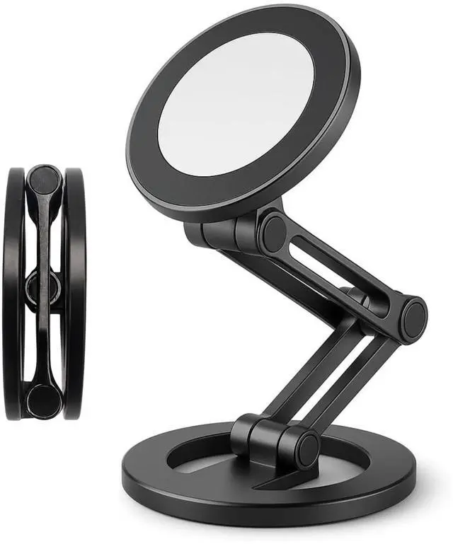 Main image of Magnetic Phone Holder for Gym Equipment, Magnetic Phone Mount for Golf Cart, Car & Desk, Magnetic Phone Mount for MagSafe, Strong N55 Magnet, Foldable Adjustable Stand for iPhone 17-12