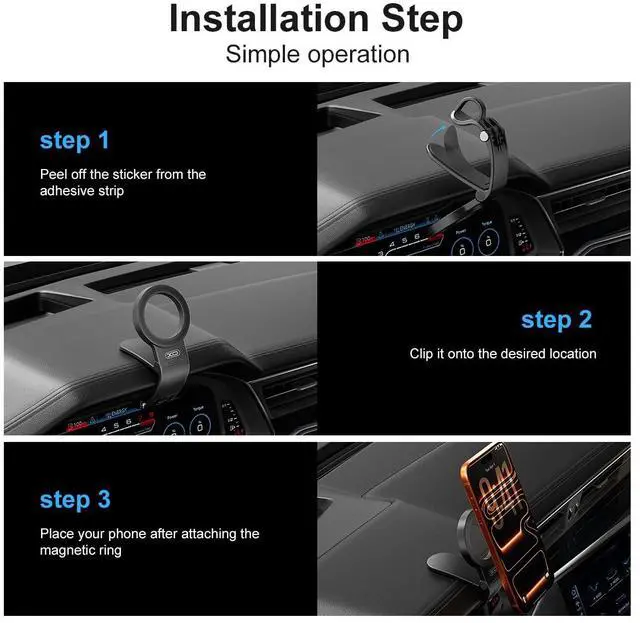 Alt view image 5 of 7 - Simple is Beauty Magnetic Phone Holder for Car,Strong Non-Slip Car Phone Mount, Hands-Free Navigation for Car,Phone Holder for Car/Desk, Compatible with iPhone/Samsung and All Smartphones