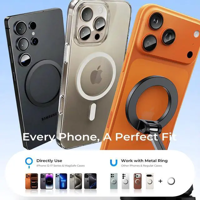 Alt view image 6 of 7 - Simple is Beauty Upgraded Nano Gel Vacuum Magnetic Phone Holder,360°Rotation and Foldable Suction Phone Holder for Your Car,Compatible with iPhone17/16/15/14/13/12 and All Smartphones