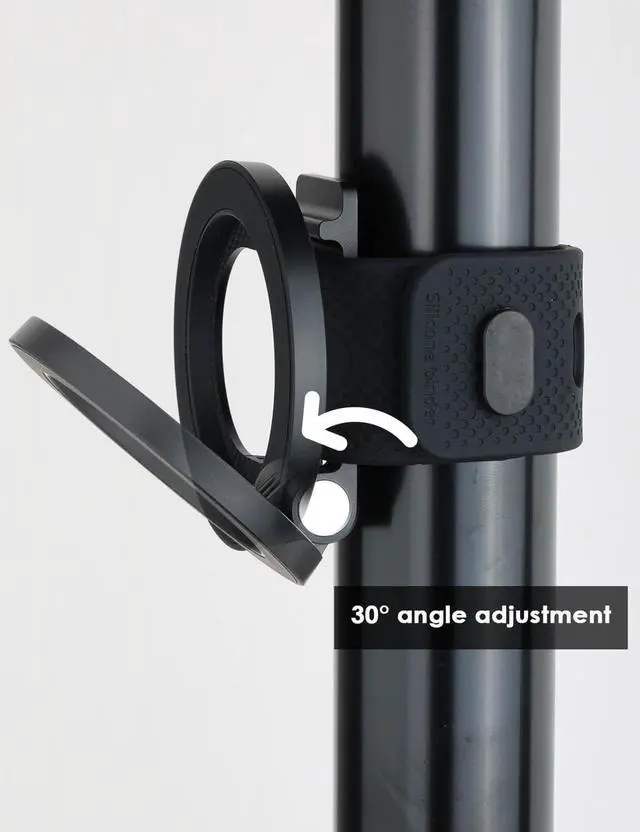 Alt view image 6 of 7 - Magnetic Phone Mount for Outdoor Activities Compatible with Golf Carts, Yachts, Strollers, and More | Adjustable Silicone Strap & Anti-Slip Design