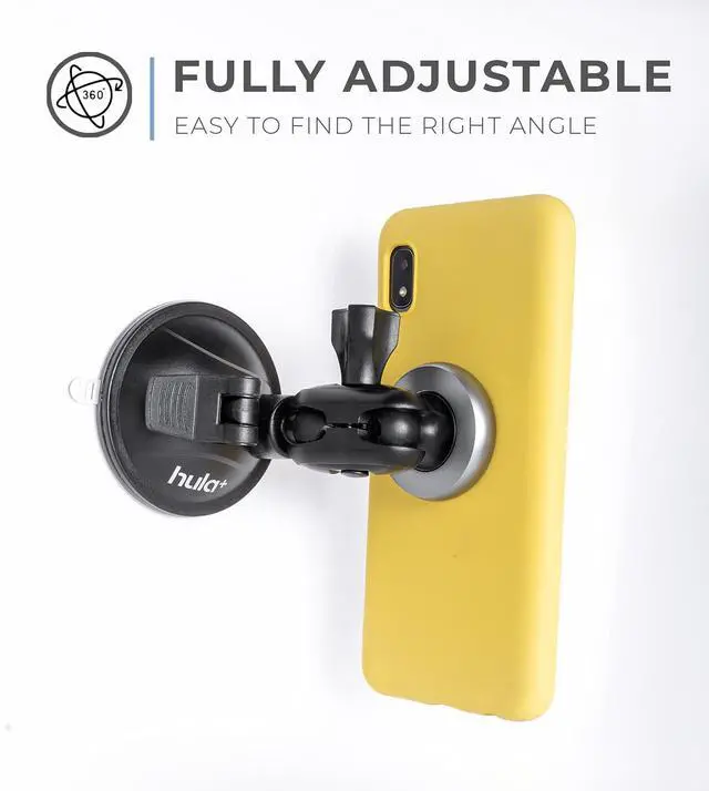 Alt view image 3 of 7 - Magnet Phone Holder Reusable Stand, Portable Mount for Shower Mirror Kitchen Window & Bathroom Compatible with All Phones, Ideal for Content, TikTok, Instagram, Movies & Music