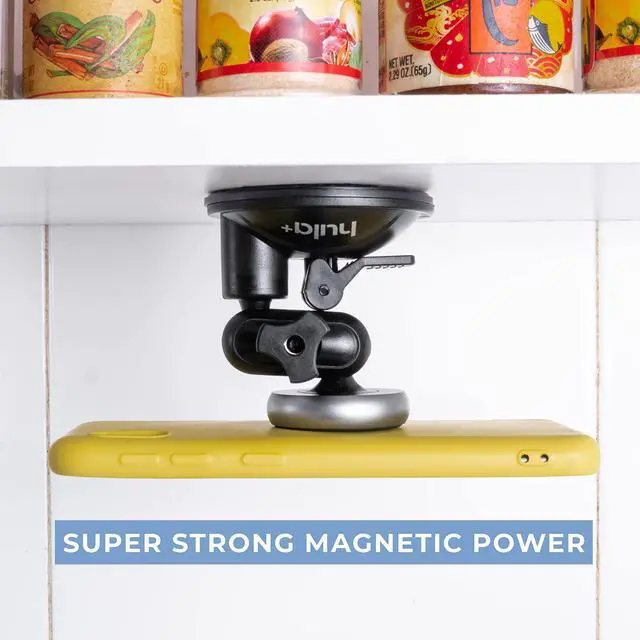 Alt view image 5 of 7 - Magnet Phone Holder Reusable Stand, Portable Mount for Shower Mirror Kitchen Window & Bathroom Compatible with All Phones, Ideal for Content, TikTok, Instagram, Movies & Music